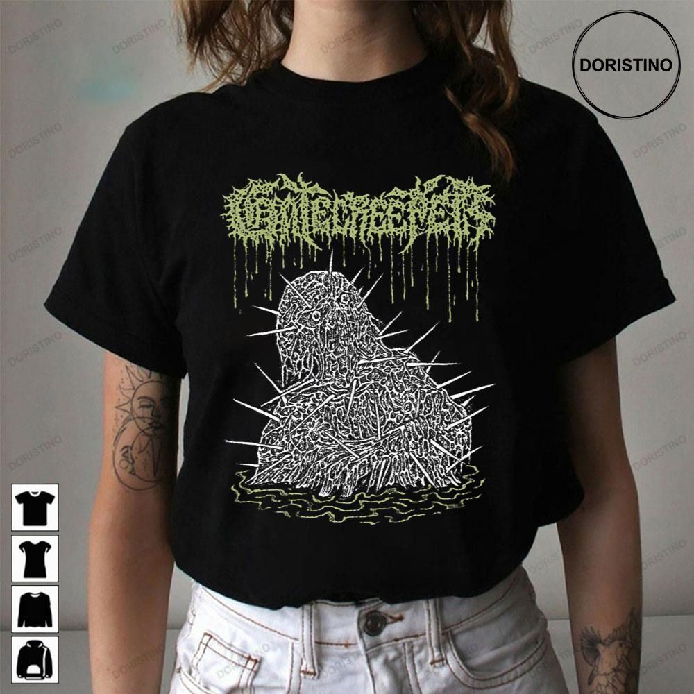 White And Green Logo Gatecreeper Death Metal Limited Edition T-shirts